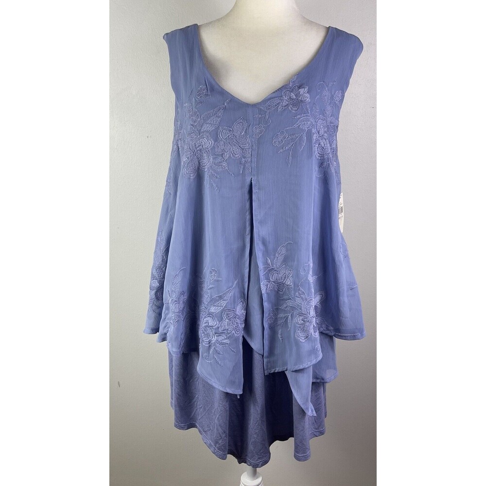 Alyx Lavender Blue Embroidered Layered Tunic